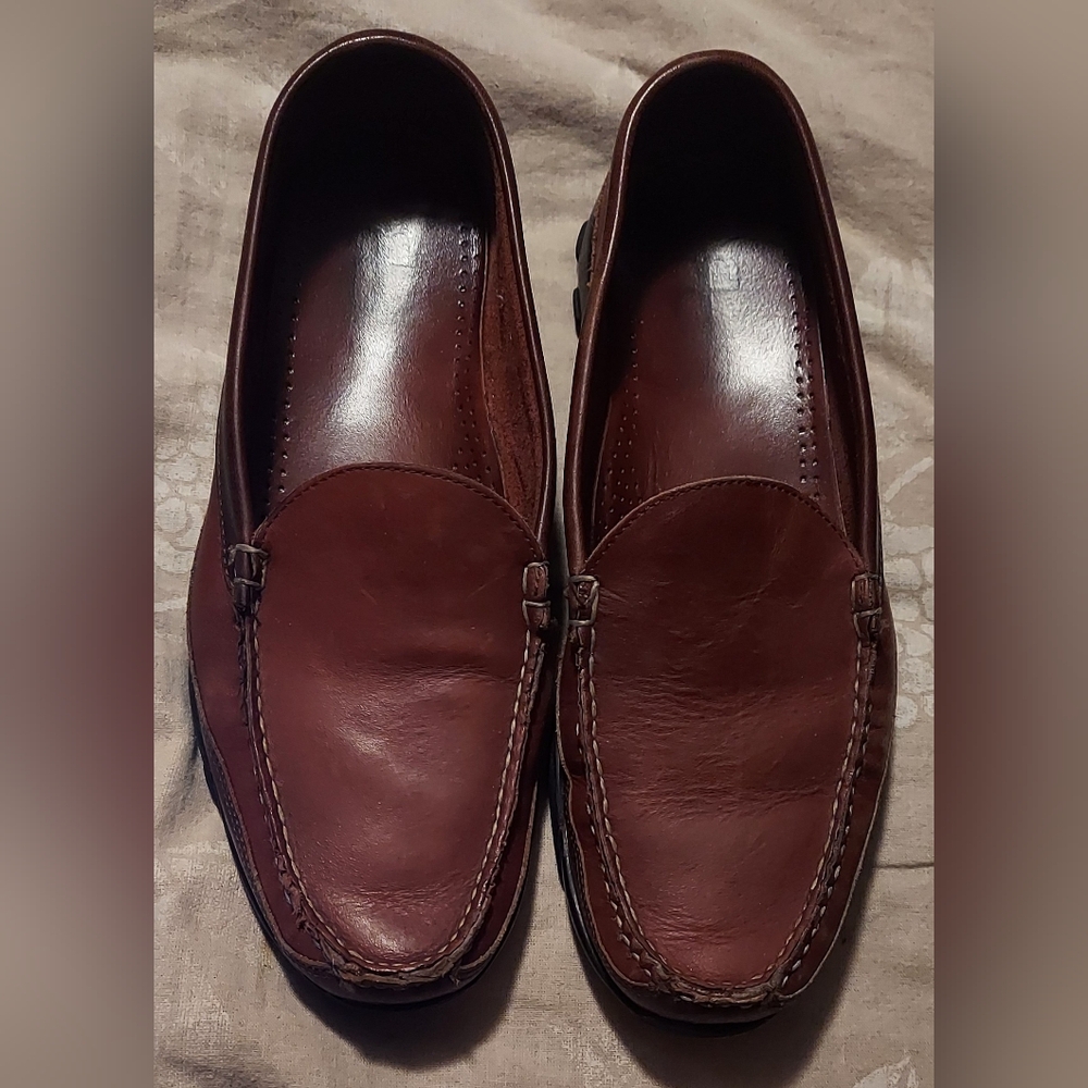ALLEN EDMONDS BOULDER VENETIAN DRIVING MEN'S BROWN LEATHER LOAFERS SIZE 11 D - Picture 7 of 14